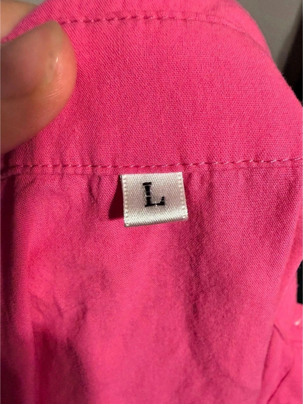 Pink Button Front Top Size Large - Picture 5 of 6
